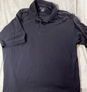511 Tactical Series Polo Shirt Mens 2X Black Short Sleeve Shoulder Pockets 71049